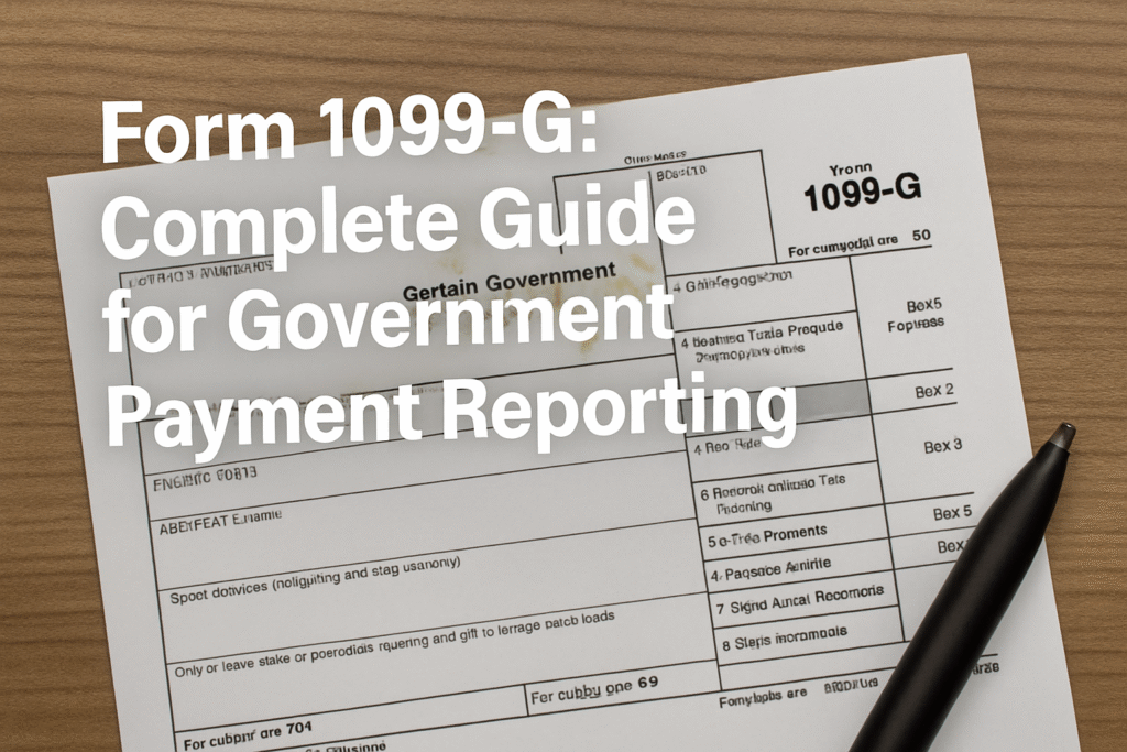 IRS Form 1099-G: Complete Guide for Government Payment Reporting