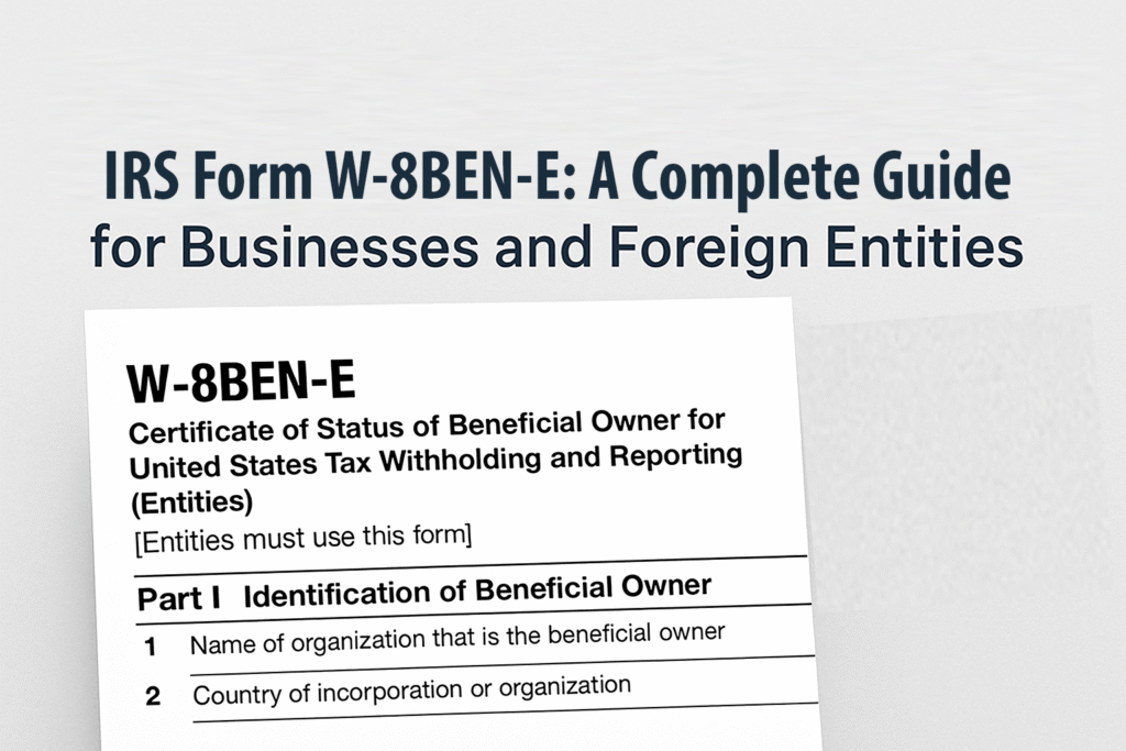 IRS Form W-8BEN-E: A Complete Guide for Businesses and Foreign Entities